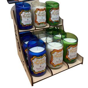 Torched Wine Bottle Candles 11 oz Raspberry Rose'